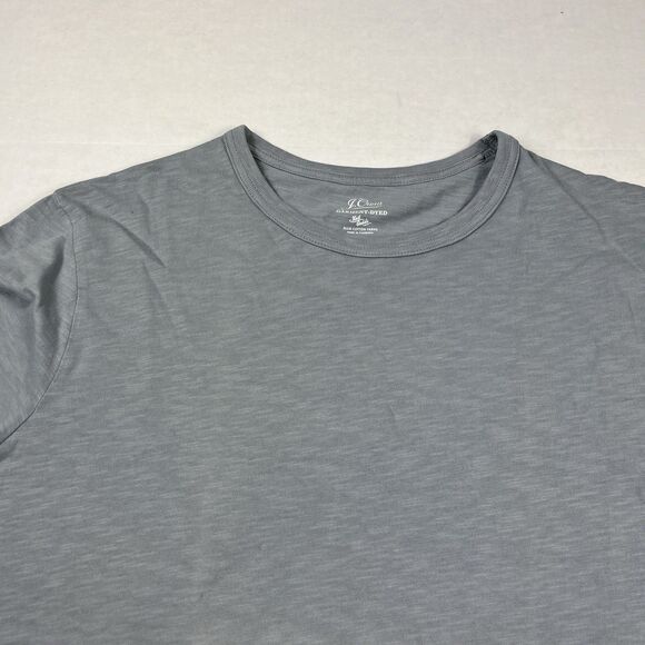 J.Crew Slub Cotton T-Shirt Size Large Gray Soft Lightweight Casual Classic Tee - Picture 3 of 10